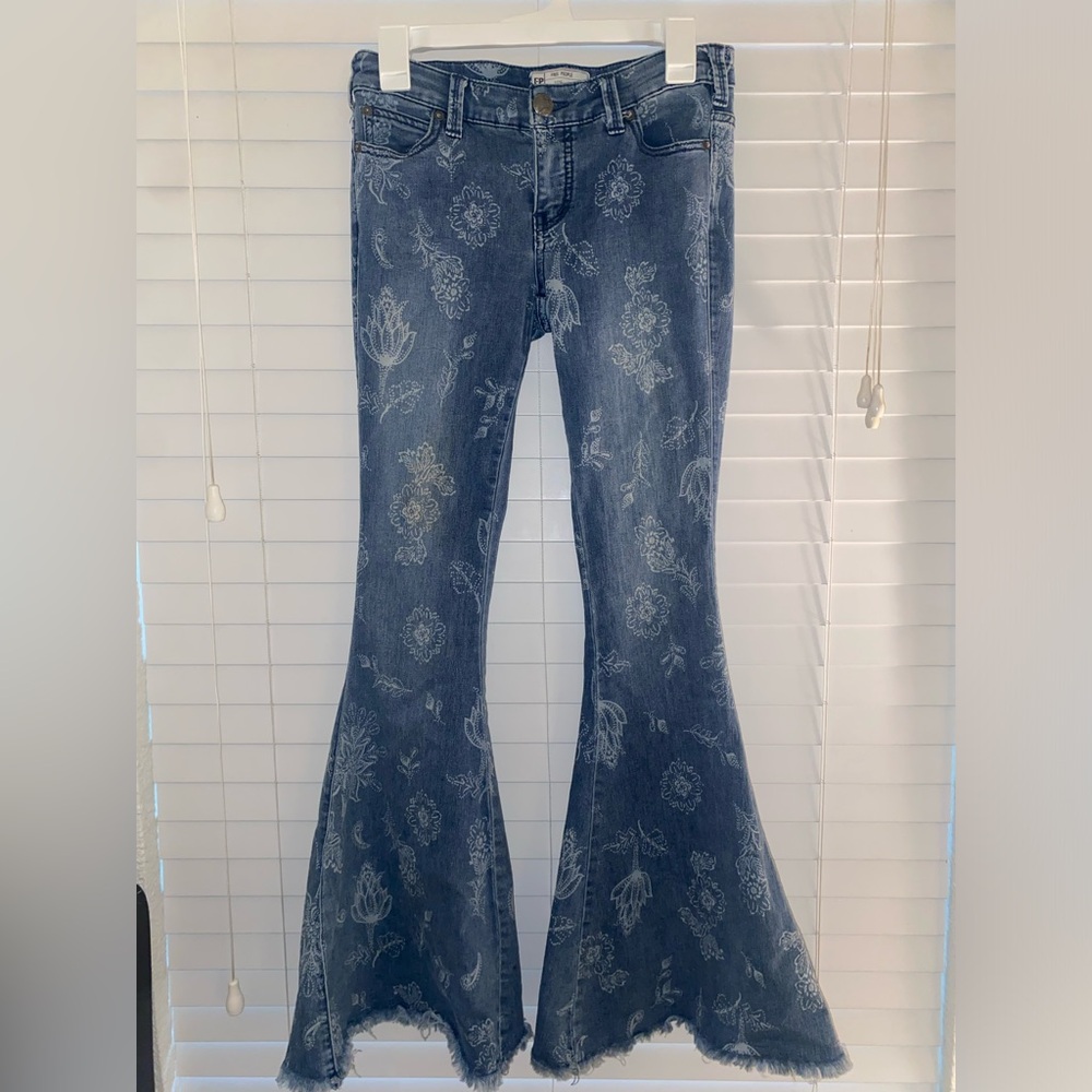 Free People flared paisley print jeans
